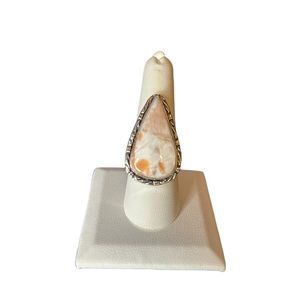 New Genuine Sunstone Ring Size 8-1/4